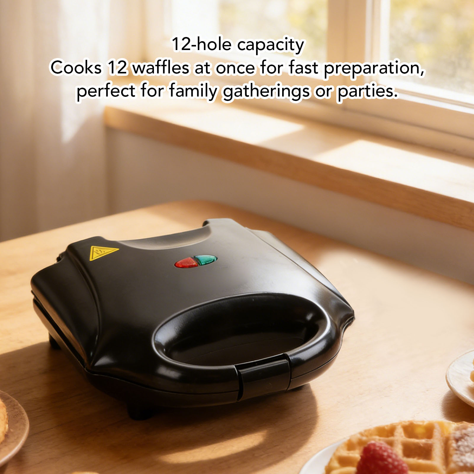 Walnut  Maker 750W 12 Capacity - đánh giá và giá Mini Waffle Maker Machine