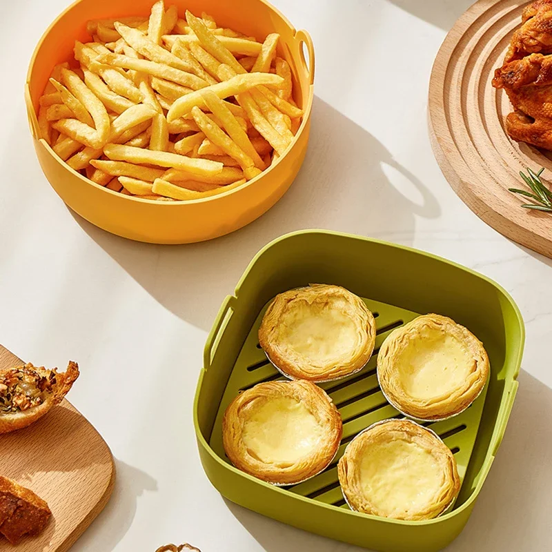 Round Air Fryer Liners Square  - đánh giá và giá Air Fryer Silicone Pot Liner