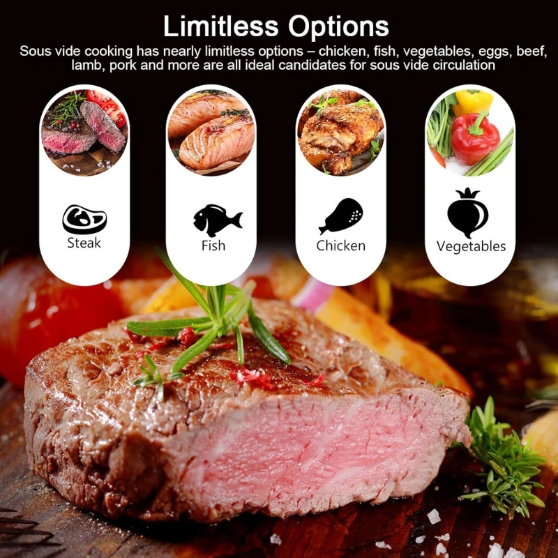 1800W Sous Vide Machine Precis - đánh giá và giá Digital Sous Vide Precision Cooker